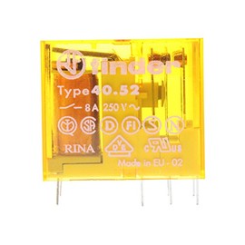Finder 40.52.8.120.0000 2-Pole 8-Amp 250V Miniature PCB Plug-In Relay
