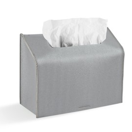 Lvkjafaz Leather Cover for Disposable Paper Hand Towel Box, Compatible with Kleenex Paper Hand Towel(1-Flash Silver)