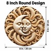 Round Sun and Moon Wall Sign – Waterproof Aluminum Garden
