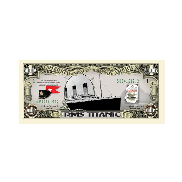The Titanic Million Dollar Collectible Bill by TheCyberMartStore