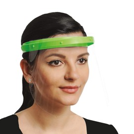 OceanSocks - Foldable Face Shield, Anti-Bacterial, for Better Breathing, Anti-Spit + Anti-Fog Face Shield, 1 Frame + 2 Foldable Visors, Colour: White