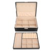 Double Layer Jewelry Box Soft PU Leather Jewelry Storage Organizer