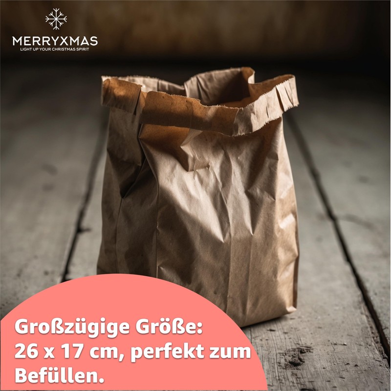 MERRYXMAS 50x Stück Beutel 26 x 17 cm - EXTRA