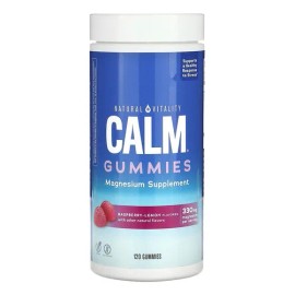 Natural Vitality Calm Suplemento de Magnesio 330mg 120 Gomitas Sabor Frambuesa Limon