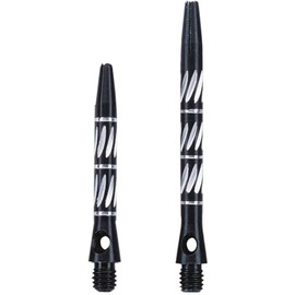 Unicorn World Champion Dart Shafts | Anodised Aluminium Alloy | Medium 45.2 mm | Black | 3 Stems
