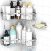 Moforoco Corner Shower Caddy Shelf Organizer Rack, Self Adhesive Black
