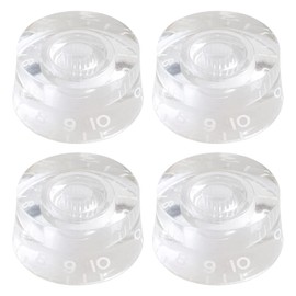 XIYANGJUAN Electric Guitar Knobs Speed Volume Tone Control Knob for LP Style Electric Guitar Parts Replacement Set of 4Pc (Transparent-White)