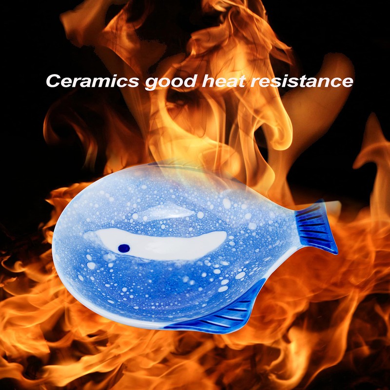 HPYNPES 2 Pack Ceramic Spoon Rest for Stove Top,Spoon Holder