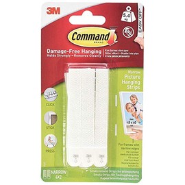 Command Narrow Picture Hanging Strips, 4 pairs (2)