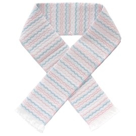 ECO de Long Towel 094991-0007-01 Cool Cool Touch Cooling Wave Border (Blue) Women's Women's