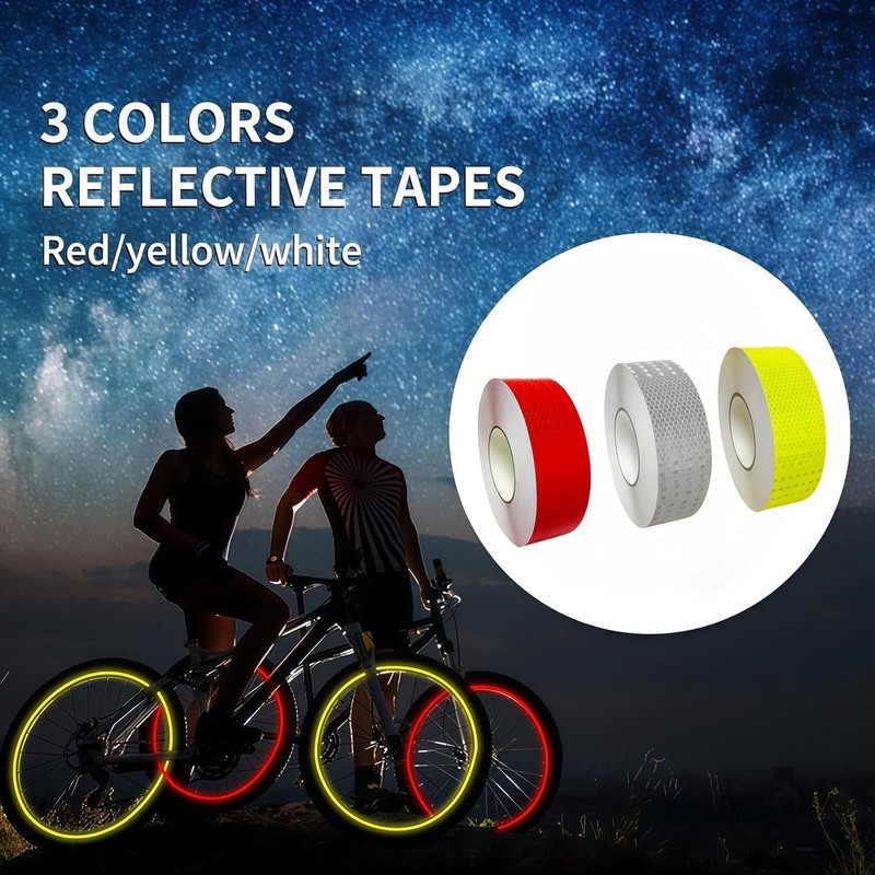 3 inch White Reflective Tape, Heavy Duty Strong Adhesive Hazard