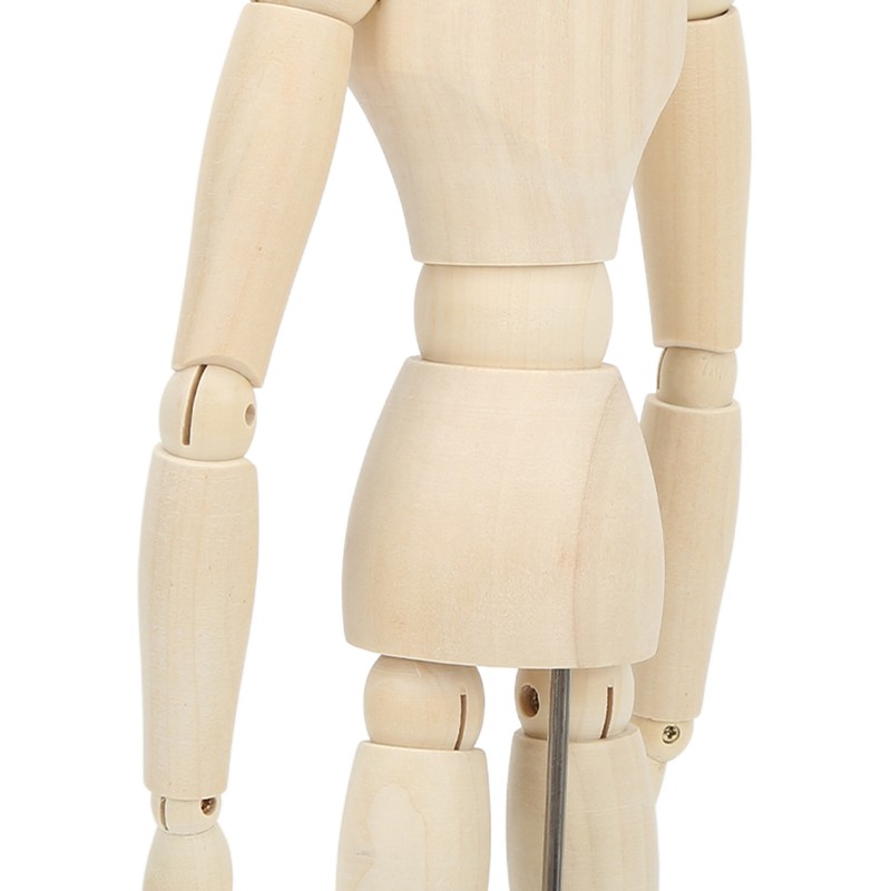 16in Wooden Mannequin Mini Flexible Rotating Sketch Drawing Wooden Figures