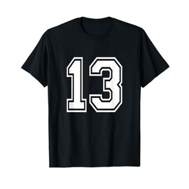 Number 13 T-Shirt Birthday Varsity Sports Team Jersey T-Shirt