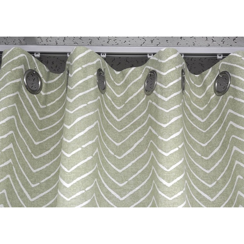 Ceiling Curtain Track Set with Wheeled Carriers and Hooks (10'