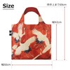LOQI WH.CR.R Women's White Crane and Red Crane Eco Bag