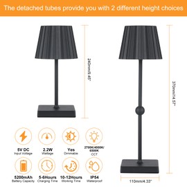 Neoglint Bedroom Eye Care Rechargeable Desk Lamp Bedside Lamp Touchable Ambient Night Light