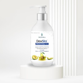 SKINSKA NATURALS - Dewska Moisturising Lotion (250ml), Rich with Avacado, Vitamin E, B3, and Provitamin B5, 48hrs Deep Moisturisation, Winter Dryness Care, Hypoallergenic