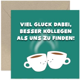 Kollege Karte mit Umschlag Klappkarte Geschenk zum Abschied Rente Jobwechsel Abschiesgeschenk Lustige Abschiedskarten für Arbeitskollegen Kollegen Kollegin Freunde Ruhestand