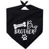 Big Brother - Bandana reversible para perro, diseño triangular, Negro
