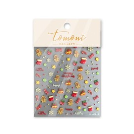 5D Embossed Nail Stickers Christmas Cute Gingerbread Man Nail Art Stickers Decals Cartoon Strawberry Bell Candy Star Design Decals Winter Christmas Snowflake Nail Stickers Supplies for DIY Manicure
