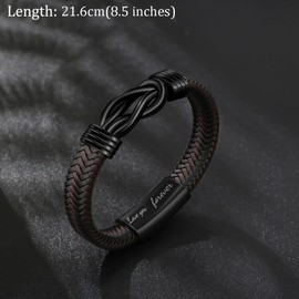 Toplstud 17th Birthday Gift for Boys - Boys Bracelet Leather Bracelets - Teenage Boy Gifts - Birthday Presents for Son Grandson Nephew