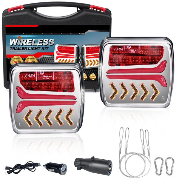 LEYCAY Magnetic Wireless LED Trailer Tail Lights, Wireless Trailer Lights