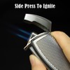 CIGARISM Double Torch Jet Flame Cigar Lighter W/Punch (Silver)