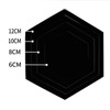 JIEXUAN Black Obsidian Scrying Mirror, Hexagonal Rhombus Obsidian Feng Shui