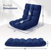 Folding Floor Chair 14-Position Cushioned Adjustable Floor Lazy Sofa Chair