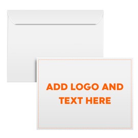 Customize Your 10" x 13" Booklet Envelopes - Upload Your Full Color Logo and Return Address – Custom Professionally Printed Bright White Wove Envelopes – Thick and Sturdy (100)