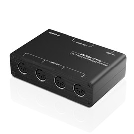 DigitalLife Professional MIDI Merge Box (5 Pin DIN, 5 Inputs/2 Outputs, Metal)