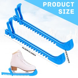 HMDZMR Ice Skate Guards Ice Skate Covers Adjustable Skate Guards Hockey Ice Skate Accessories for Kids Adults Ice Skating Hockey Figure Skates (Blue)