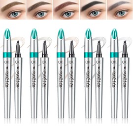 Eyebrow Pencil Eyebrow Microblading Pen - Eye Makeup Eyebrow Pen Micro 4 Point Brow Pen Lift & Snatch Eyebrow Microblading Pen Long-Lasting Waterproof Natural Eyebrow Hair (Reddish Brown)