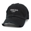 KB ETHOS Thinking Cap Vintage Adjustable Black Distressed Hat by