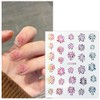 Black and White Lattice Houndstooth Leopard Zebra Pattern Nail Stickers