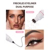 Jutqut 2-in-1 Freckle Stamp & Eye Liner Pen, Faux Freckle