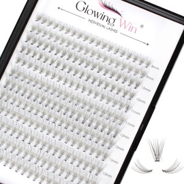 Glowingwin Individual Lashes Cluster Lashes 228 PCS Wispy False Eyelashes Individual Natural Look Soft DIY Lash Extensions At Home(10D Mix8-15mm 0.07C Curl)