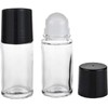 2 Pcs 50ml Glass Essential Oil Roller Bottles Refillable Roll