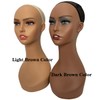 Voloria 4PCS Realistic Female Mannequin Long Neck PVC Bust Wig