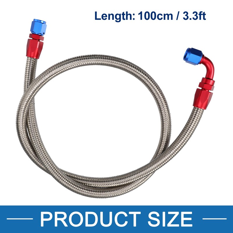 A ABSOPRO 6AN Car Fuel Hose AN6 3/8"CPE Oil Fuel
