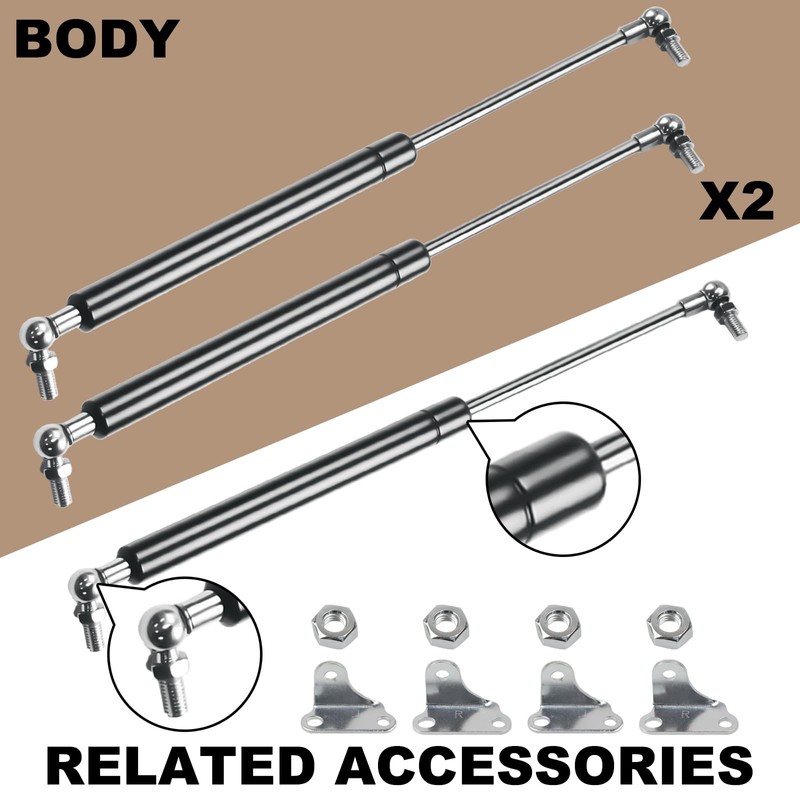 Dekalaii Gas Struts 15In 120Lb Prop Shock Lift Springs Rod