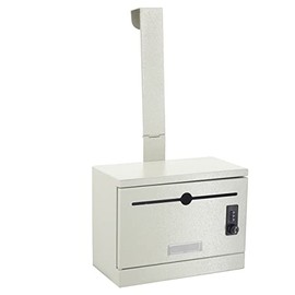 Metateel Over-The-Door Heavy Duty Steel Drop Box,Specimen Containers,Payment Drop Box, Key Drop Off Box, Night Drop Box,Height Adjustable Range of 6.5'', Removable Hinge for Optional Wall Mount