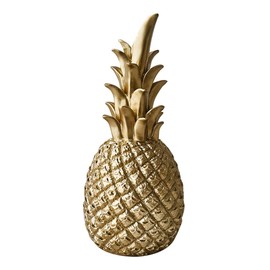 Cabilock Home Ornament Pineapple Tabletop Decor Desk Pineapple Decor Resin Pineapple Statue Figurine Fake Pineapple Tabletop Office Decoration (Golden,Small) Realistic Pineapple House Ornaments