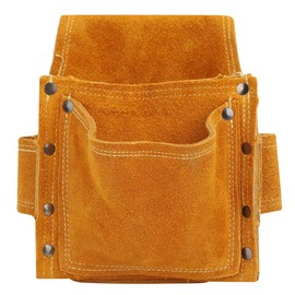 Cowhide Tool Waist Bag Multifunctional Tool Pocket Pouch Belt Tool Bag Hardware Tool Storage Bag Yellow Cowhide Tool Bag Toolkit