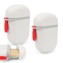 FINELYCR Pack of 2 Soap Boxes Travel Soap Dish, Soap Box with Drain Tray, Travel Soap Dish, Small and Lightweight, Simple and Elegant, for Bathroom, Travel, Gym