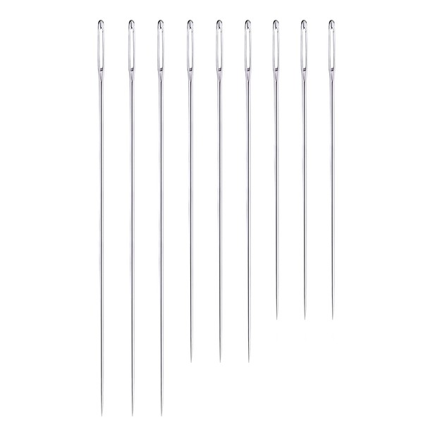 Qancekoo 9pcs 4.9"/5.9"/6.9" Extra Long Darning Needles Sewing Needles Big