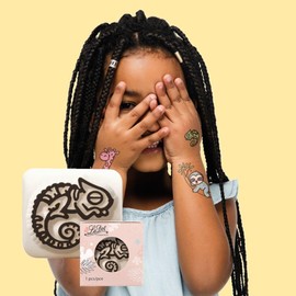 LaDot CHAMÄLEON Small Ceramic Stamp for Children and Adults, Temporary Skin Friendly Tattoos, Tattoo Stamps without Needles for Body and Arm. Many Different Designs Available
