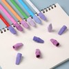 Mr. Pen- Pencil Top Erasers, 120 Pack, 6 Different Purple