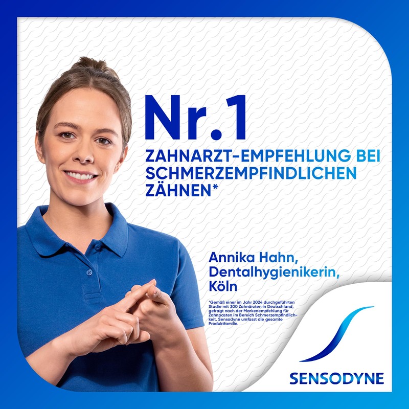 Sensodyne MultiCare Sanftweiß Zahnpasta, 4x75ml, tägliche Zahncreme mit Fluorid, für