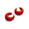 Cherry Red Chunky Hoops | Vintage Lucite Lucile Hoop Earrings